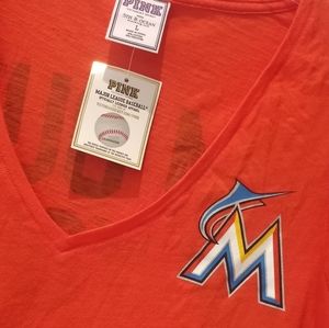 VS Pink Miami Marlins women's T-shirt, L